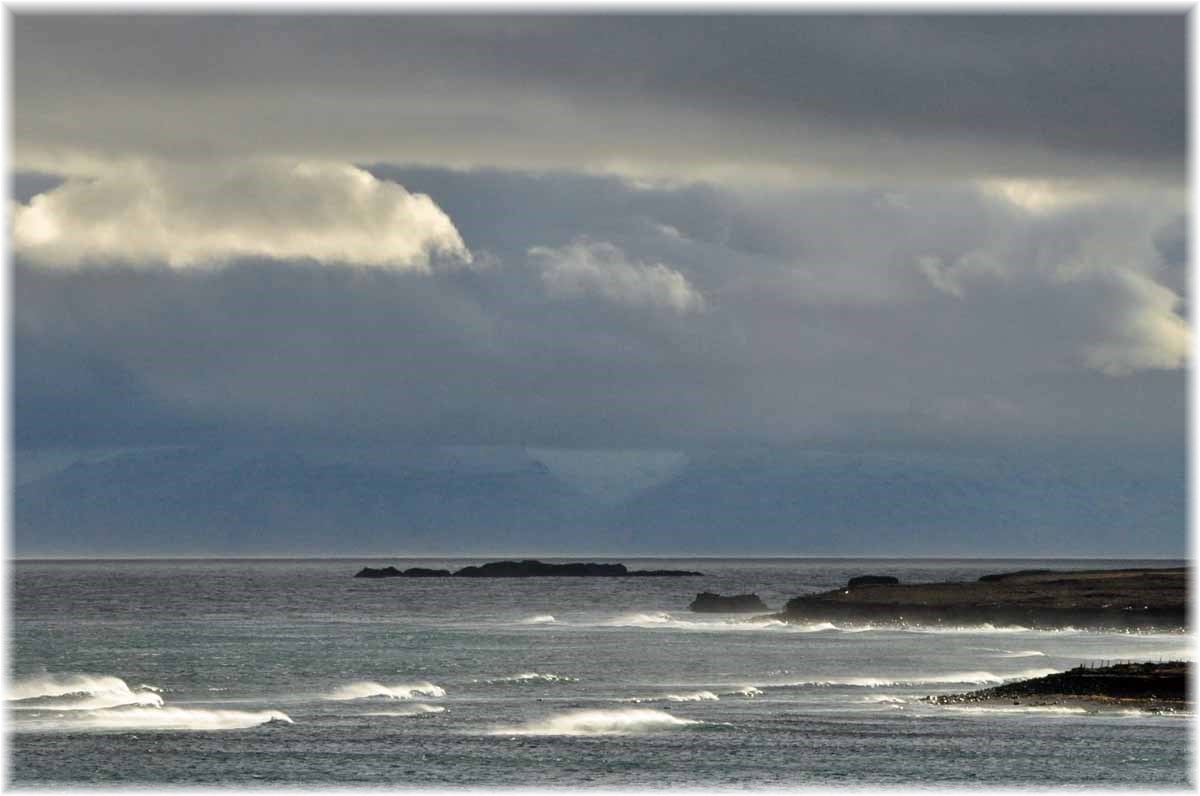 Im Norden von Island, aufgewühlte See