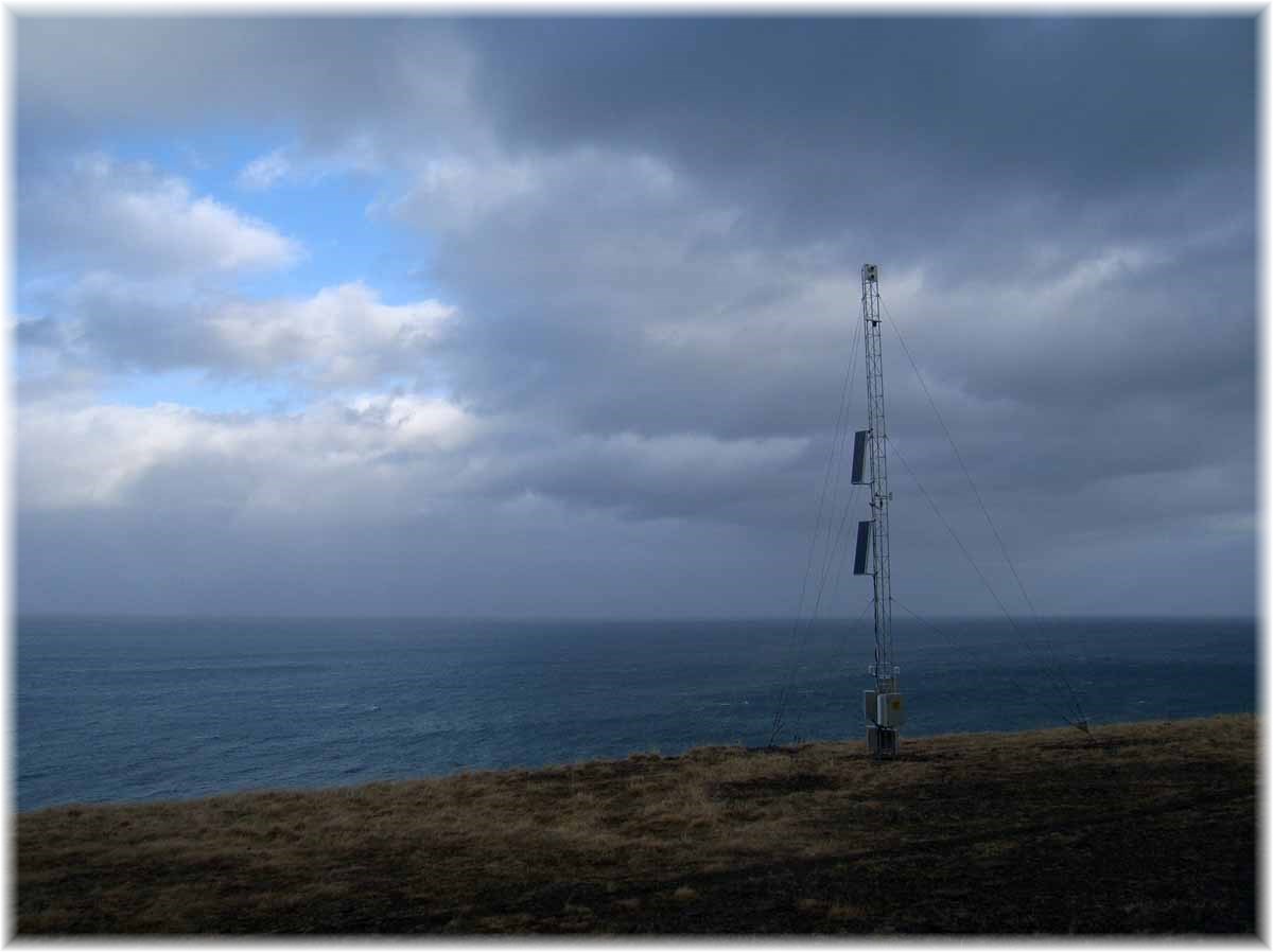 Vegagerdin-Webcam-Mast im Norden von Island