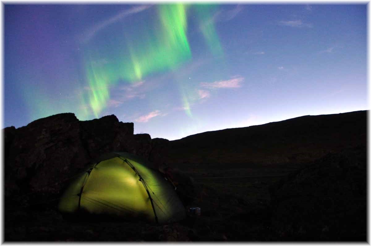 Island, Westfjorde, Polarlicht