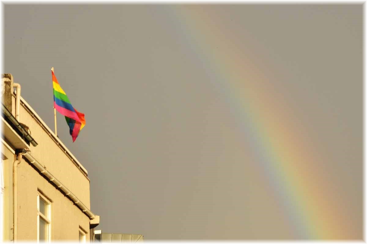 Island, Reykjavík, Regenbogen