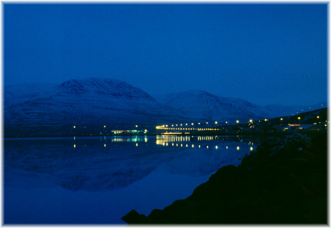 Island, Akureyri, Blick nach Sden in den Eyjafjrdur