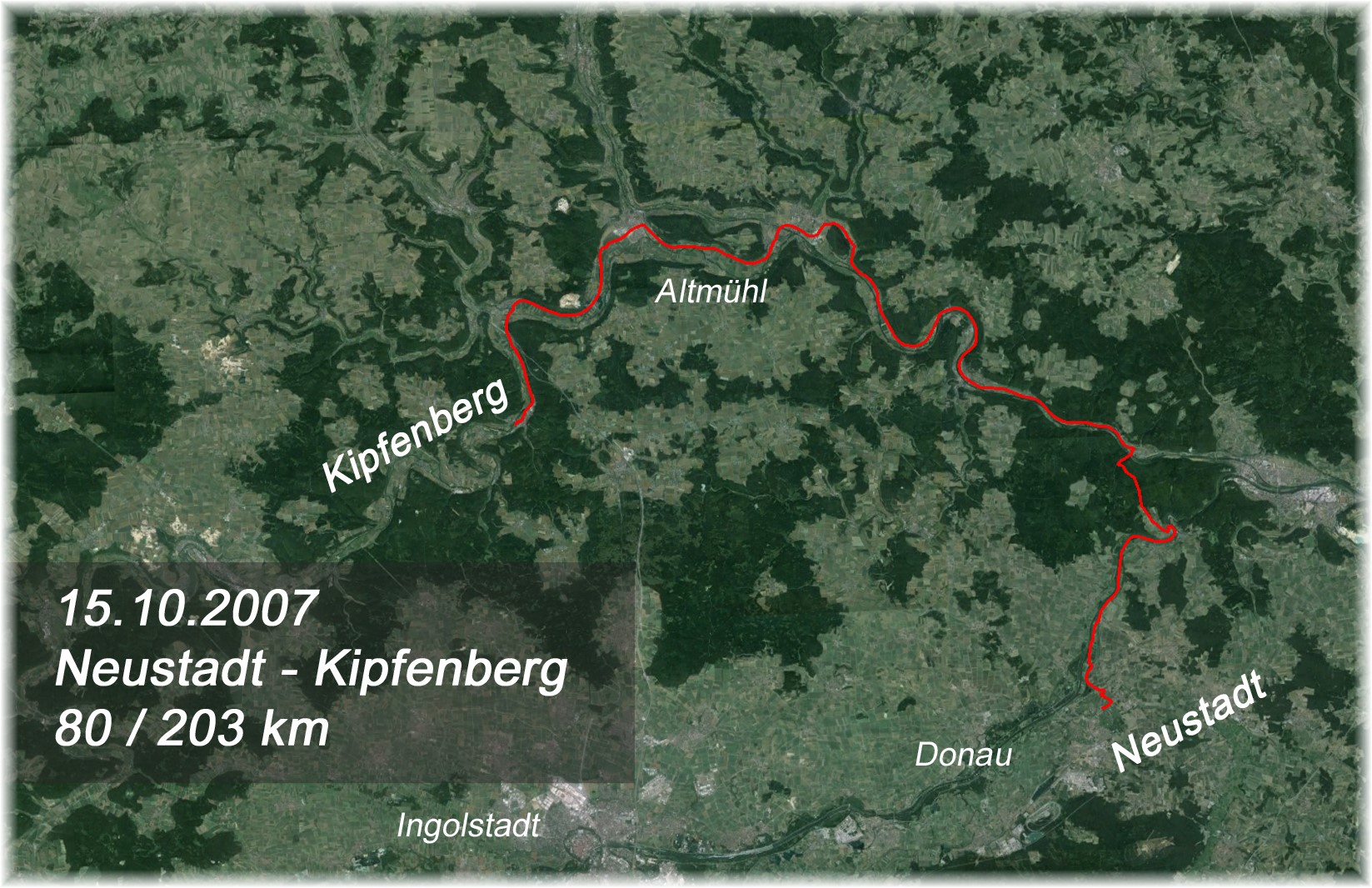 Karte Tagesetappe