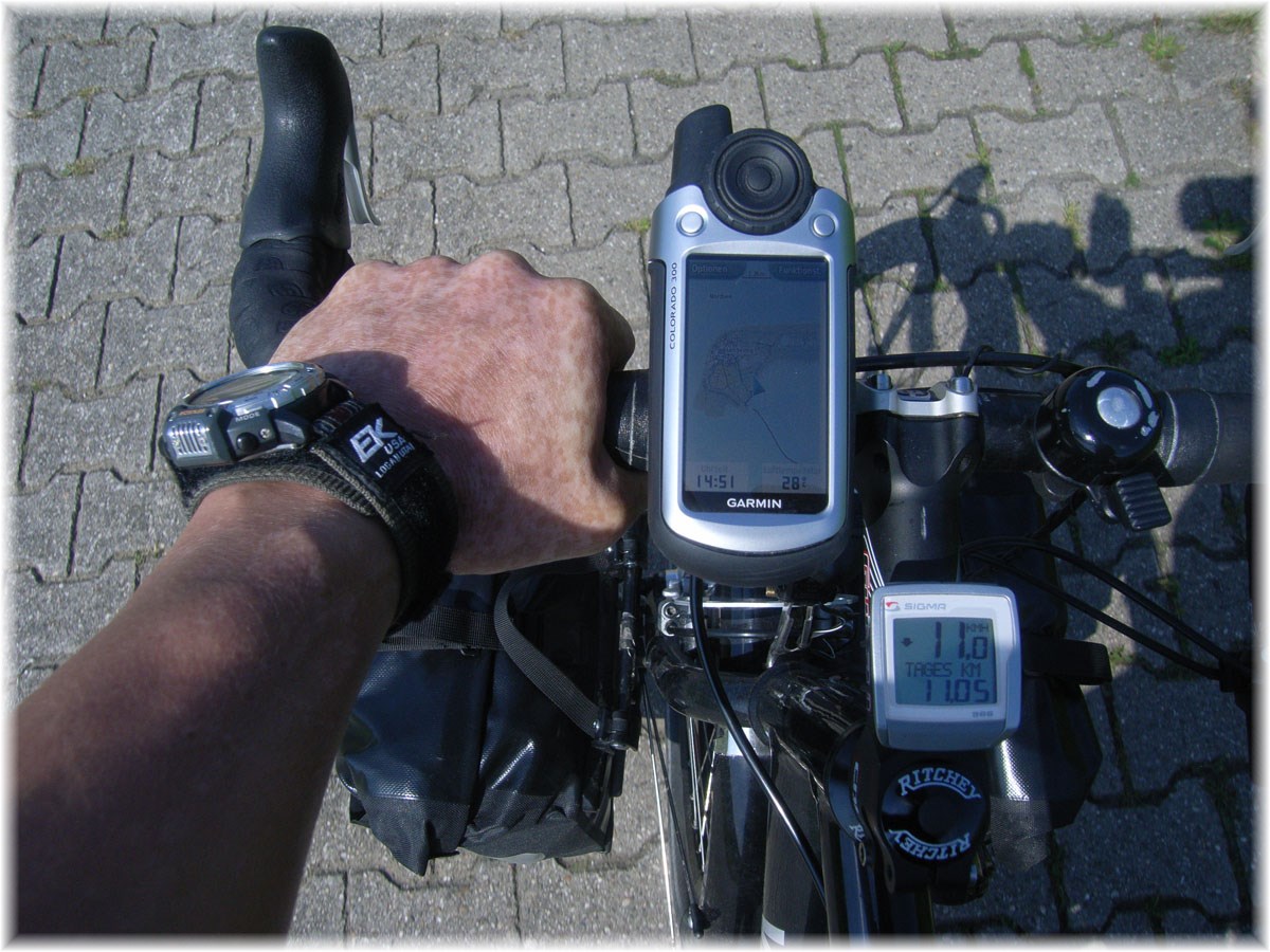 Nordseeküstenradweg, North Sea Cycle Route, Deutschland, Velotraum Cockpitansicht