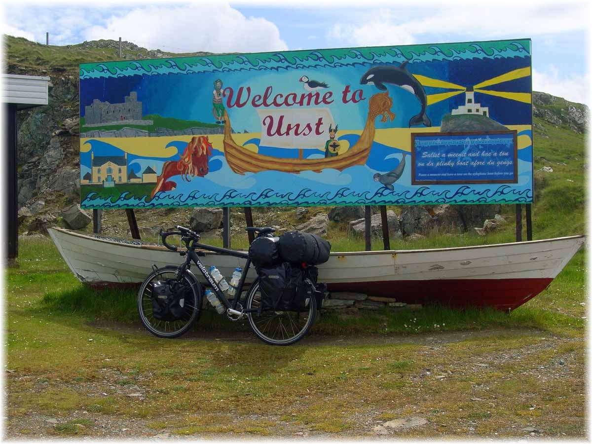 Nordseeküstenradweg, North Sea Cycle Route, Schottland, Shetlands, Velotraum auf Unst