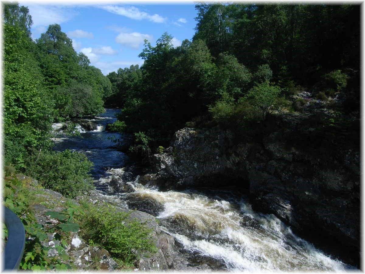 Nordseeküstenradweg, North Sea Cycle Route, Schottland, Die 'Falls of Shin' sdlich von Lairg