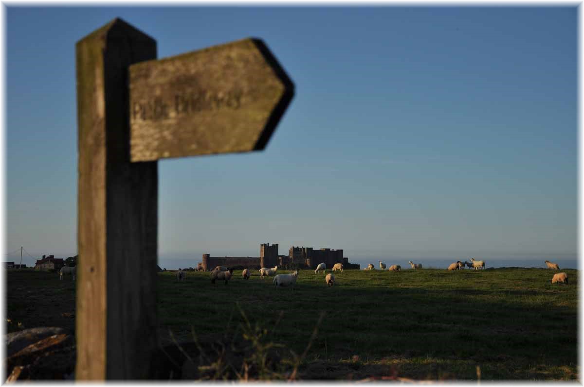 Nordseeküstenradweg, North Sea Cycle Route, England, Bamburgh Castle