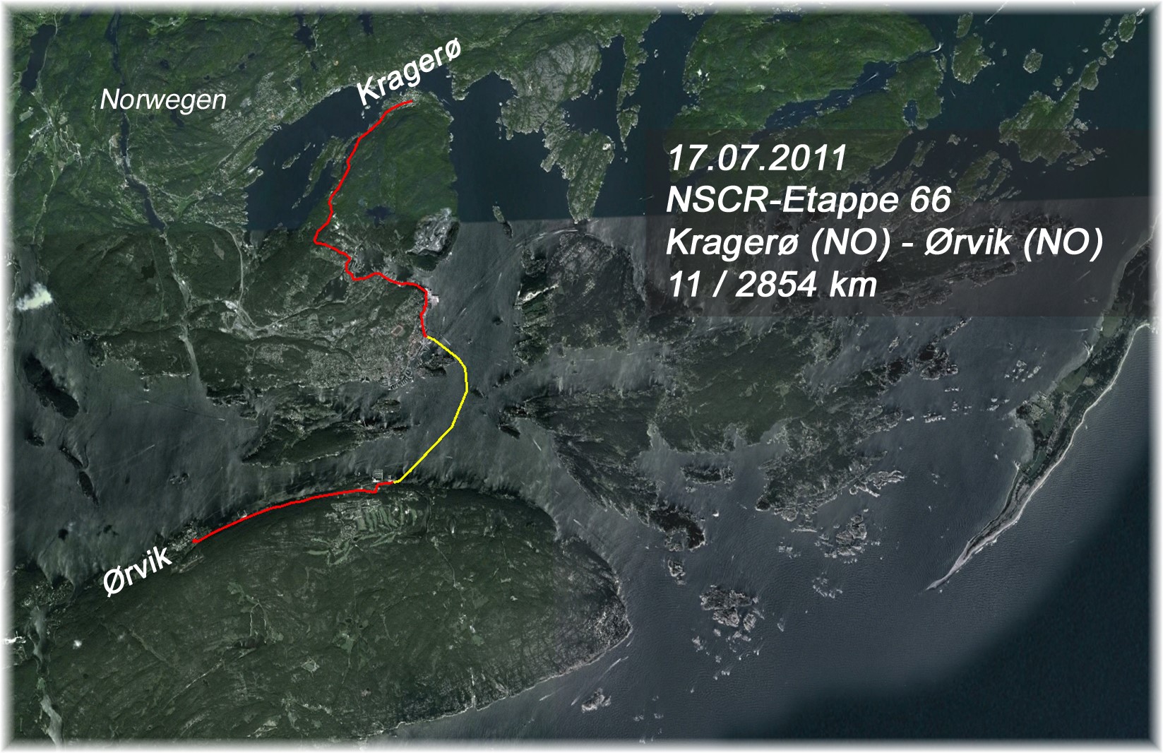 Karte Tagesetappe