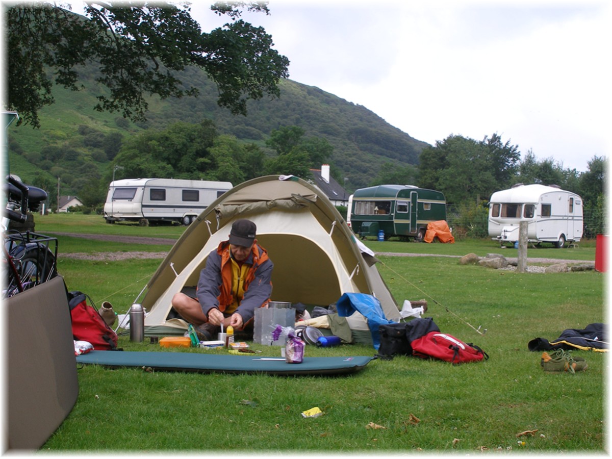 Insel Arran, Frühstück in Lochranza