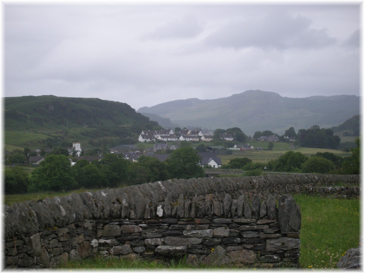 Schottland, steinalte Steinmauer