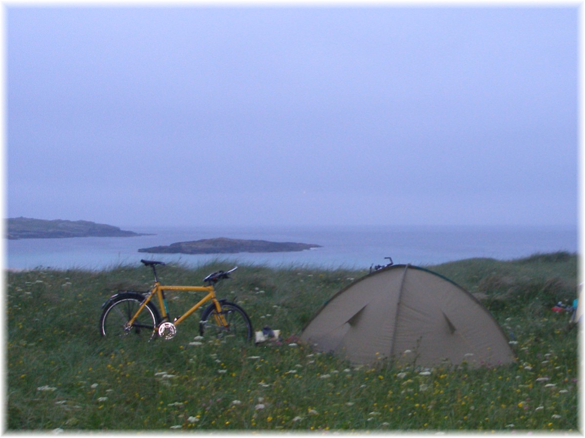 Wilder Zeltplatz in der Nähe von Castlebay auf Barra