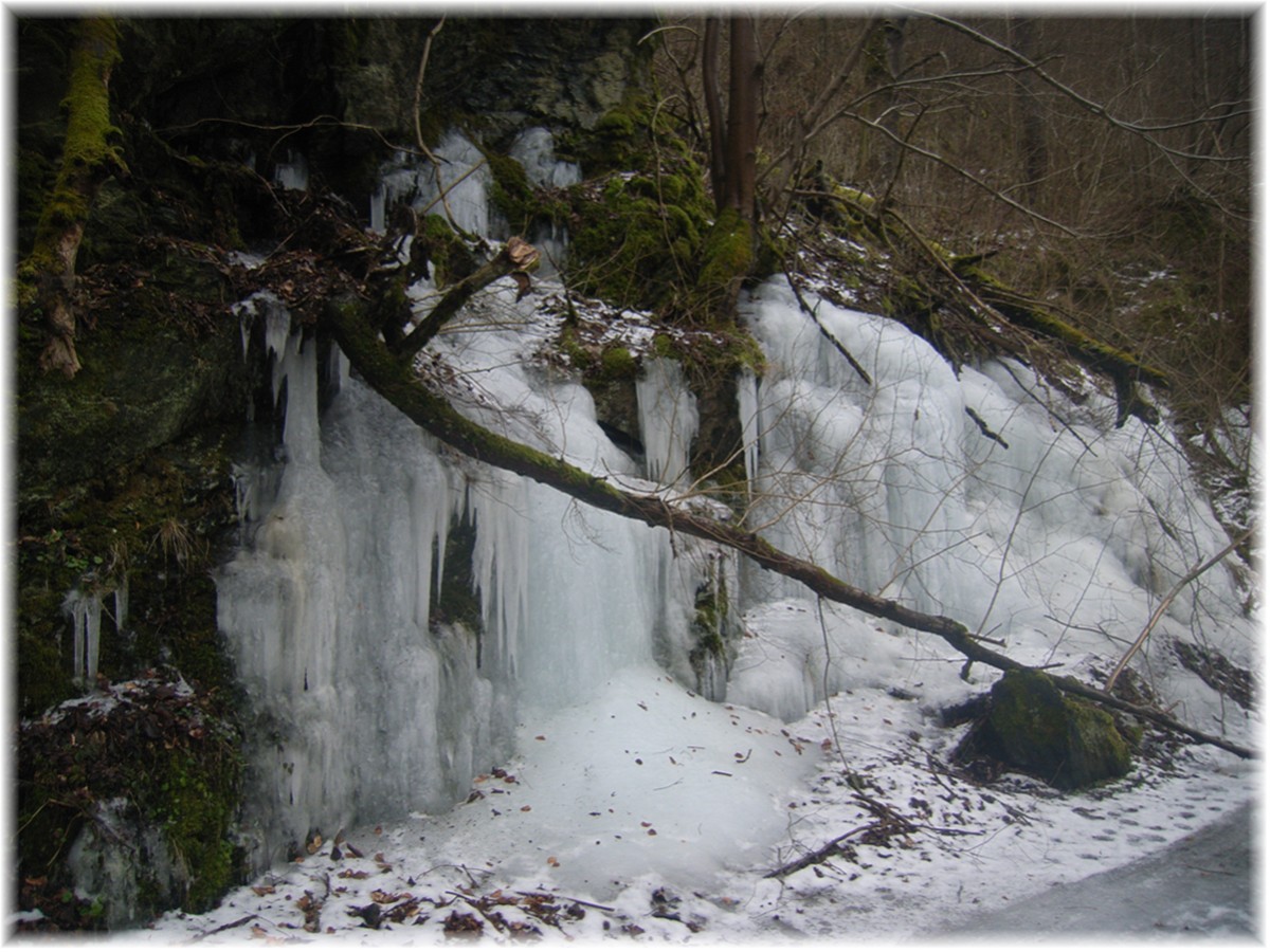 Eiszapfen am Wegesrand