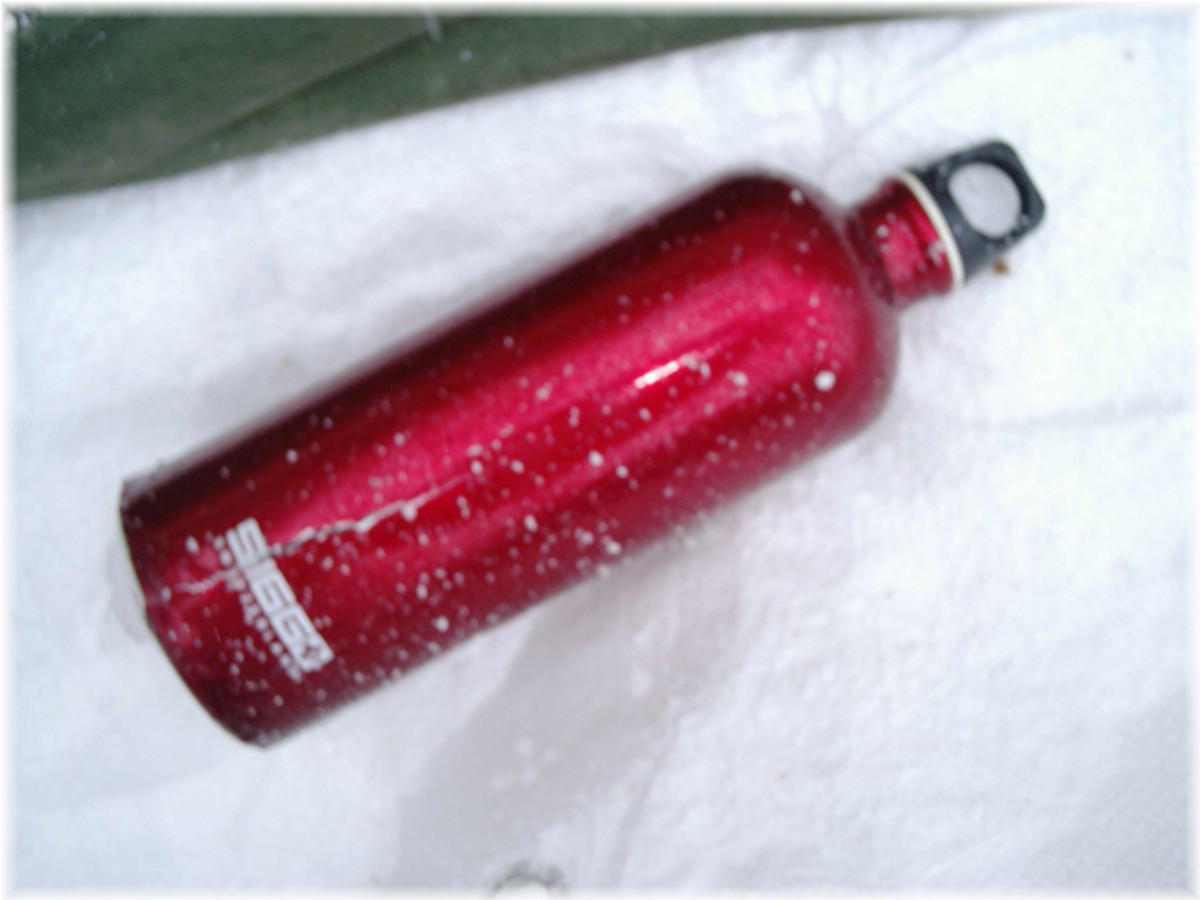 Sigg-Flasche mit Frostschaden