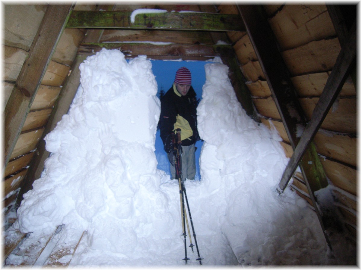 Nordseite des Brocken - Nachtlager in der Wanderhütte