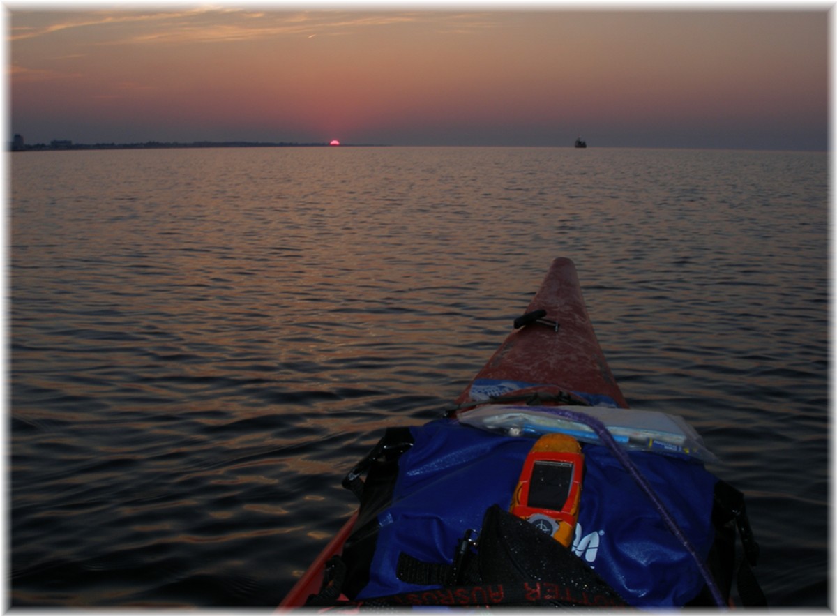 Auf der Ostsee in aller Frühe, Sonnenaufgang
