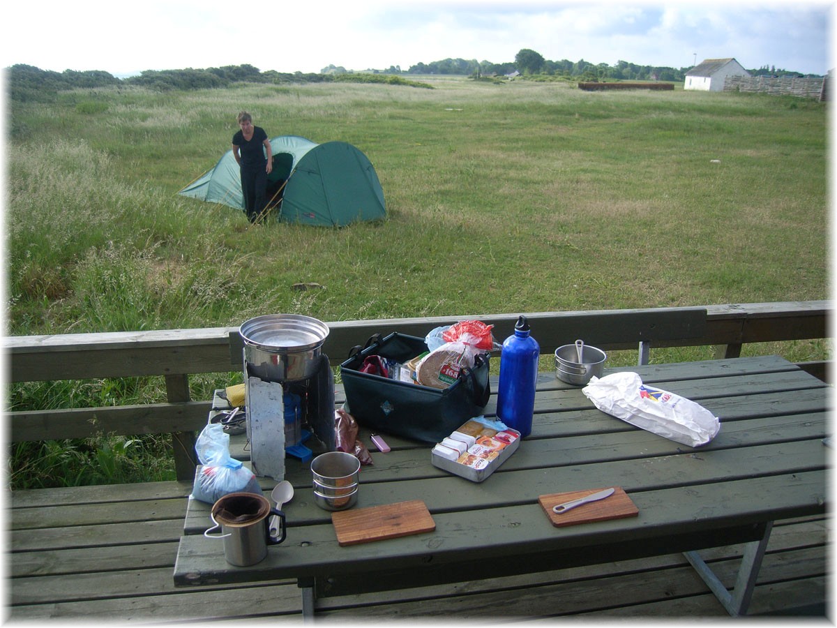 Frühstück auf der dänischen Insel Avernak