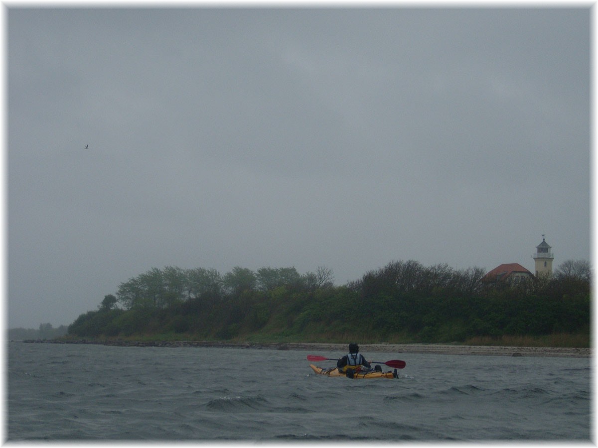 Wind und Regen auf der Ostsee vor der Küste von Als