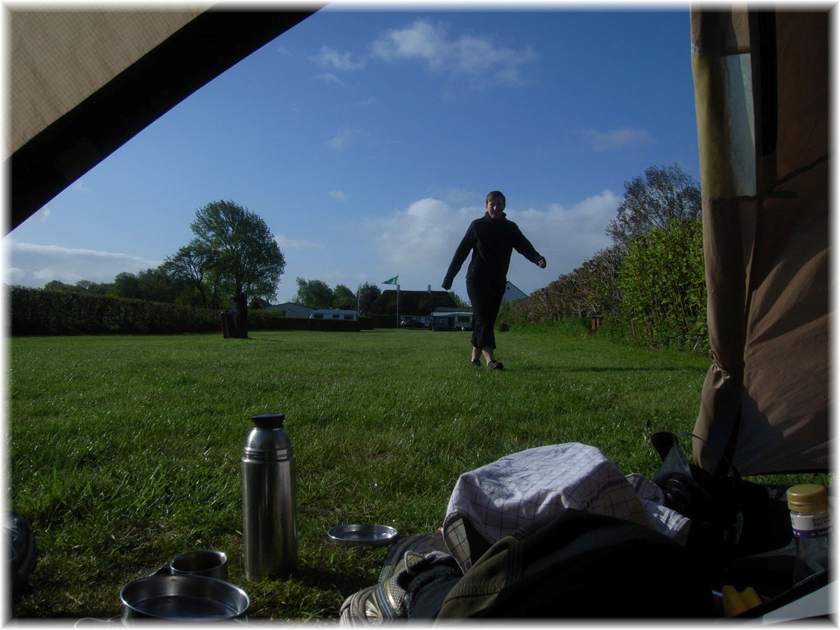 Auf dem Campingplatz von Kobingsmark Strand, Dänemark